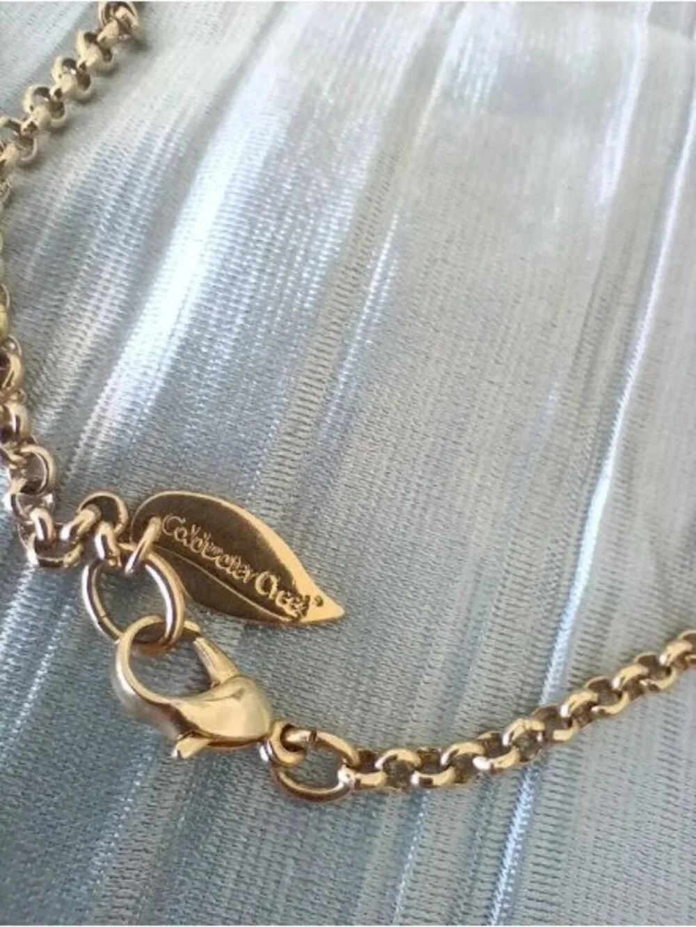 2 Coldwater Creek Silver & Goldtone Necklaces With Gold Colored Beads & Tassle - Picture 13 of 13